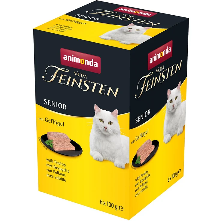 animonda vom Feinsten Senior Katzen-Nassfutter mit Geflügel, 32x100g, ohne Farbstoffe