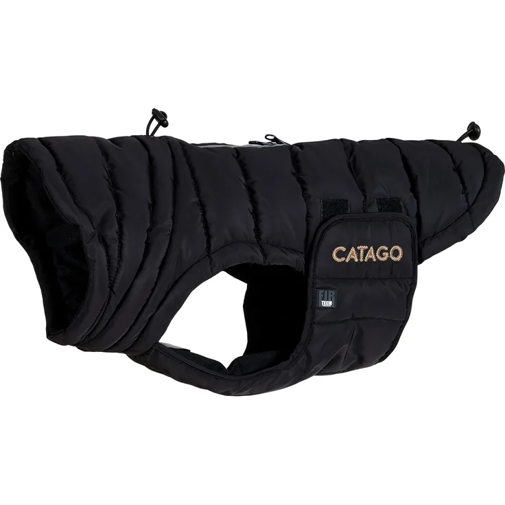 Catago FIR-Tech Puffer Hundedecke 55 cm, Infrarot-Wärmetechnologie, wasserabweisend und daunenabweisend, schwarz