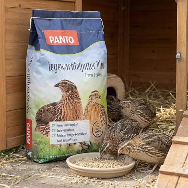 PANTO Legewachtel Plus 10 kg – Gekörntes Wachtelfutter 2mm mit Vitaminen und Mineralien für optimale Legeleistung – Bild 4