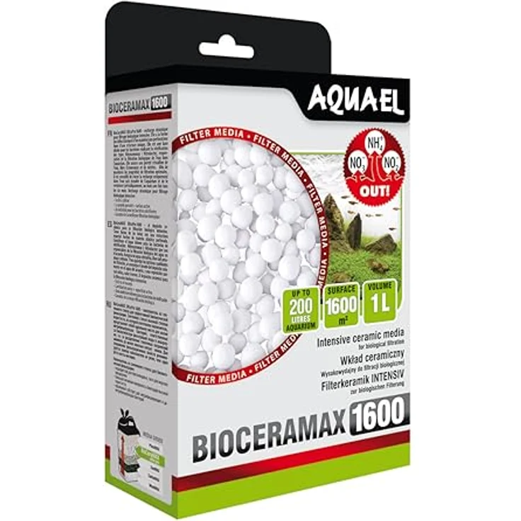Aquael Biocermax Pro 1600, 1 Liter Aquarienfilter mit hoher Haltbarkeit und flexibler Gestaltung