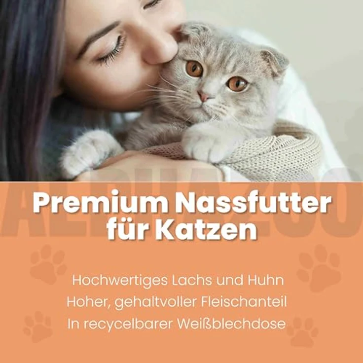 alphazoo Katzenfutter Kaninchen + Huhn, 6x200g – Premium Nassfutter, getreidefrei, mit Pastinake, Lachsöl & Katzenminze, proteinreich, leicht verdaulich – Bild 3