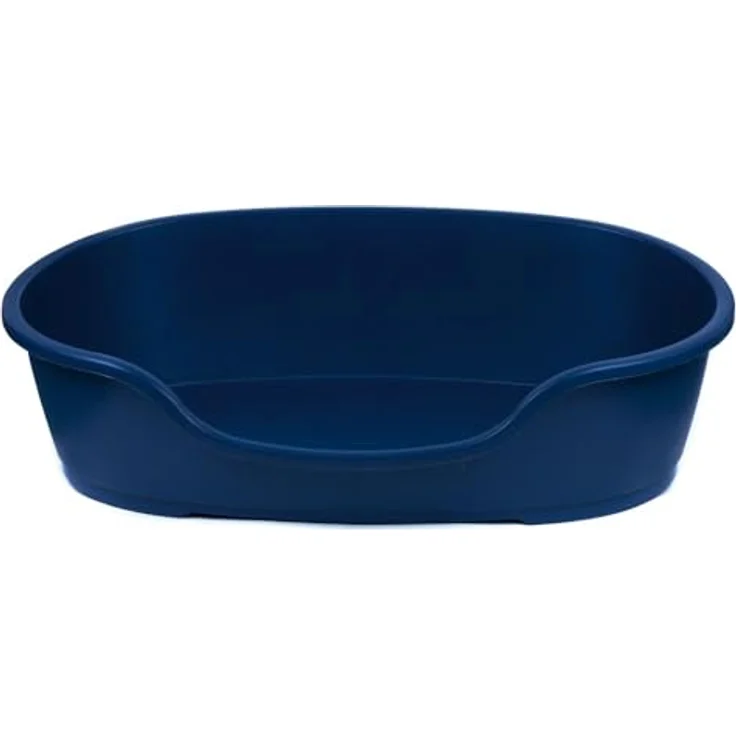 adena Hundekorb Kunststoff 92 cm, robustes Hundebett mit Anti-Rutsch-Füßen und belüftetem Boden, blau – Bild 2
