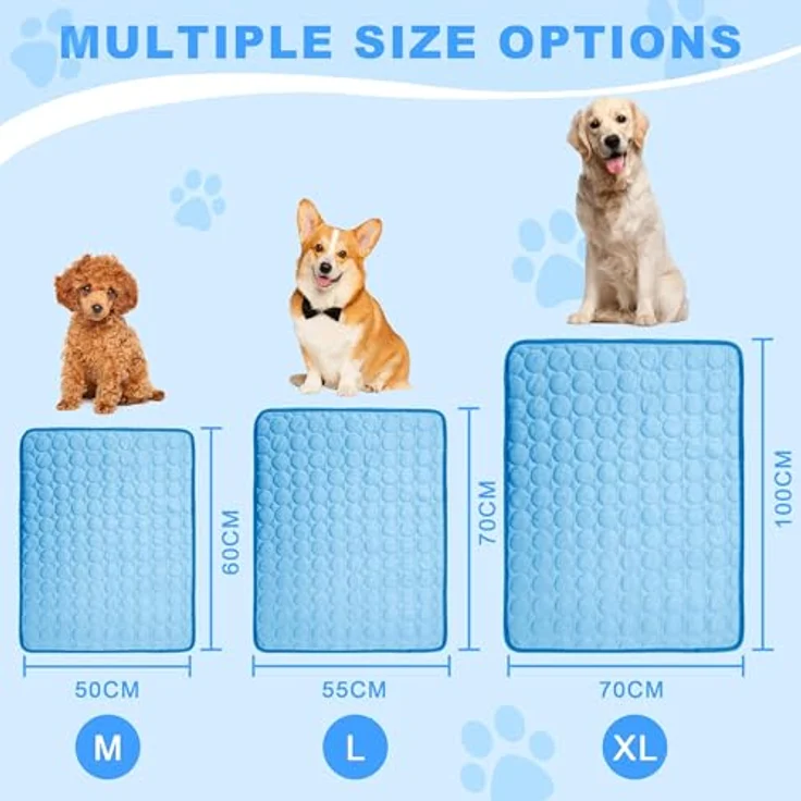 Chumix Kühlmatte Hund 70x55cm, Weicher Stoff, Antibakteriell und Rutschfest, Pflegeleicht für Haustiere – Bild 4