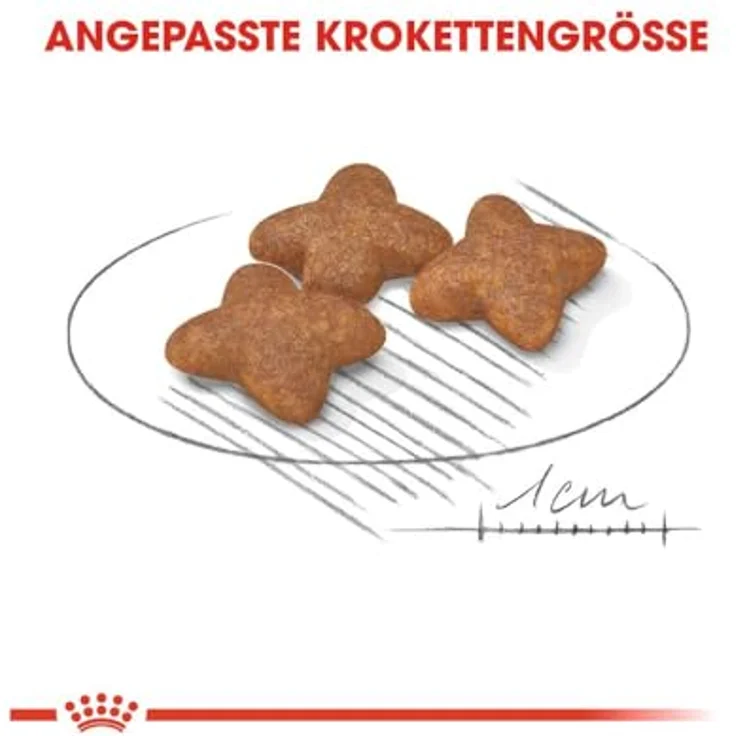 Royal Canin Mini Adult, 4 kg Trockenfutter für kleine Hunde, Omega-3 für Haut und Fell, angepasster Energiegehalt, optimale Krokettengröße – Bild 4