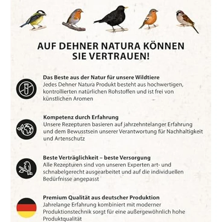 Dehner Natura Premium Wildvogelfutter, Nestlingsfutter für elternlose Wildvögel, proteinreich, 100 g – Bild 2