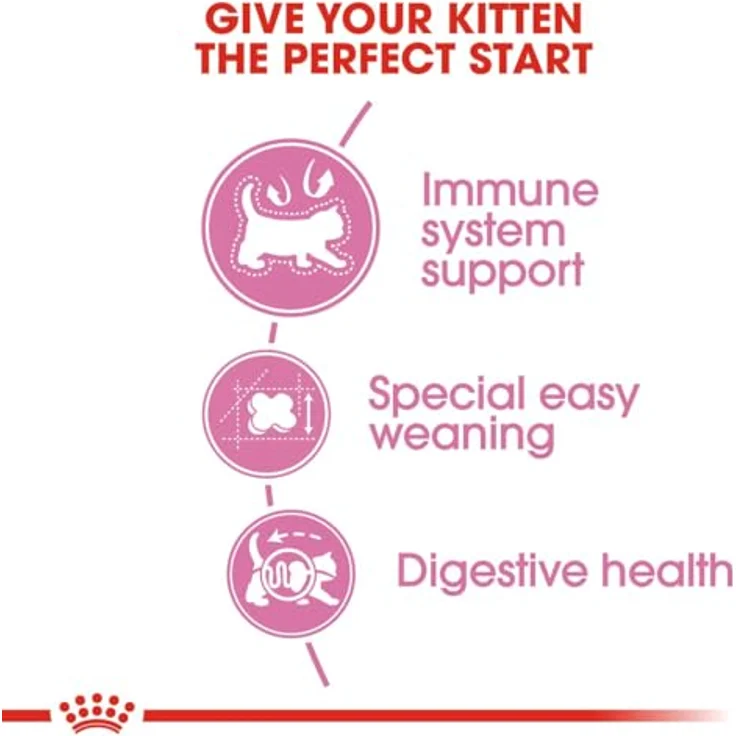 Royal Canin Babycat 55172, 2 kg Katzen-Trockenfutter mit leicht auflösbaren Kroketten und Antioxidanzien zur Unterstützung des Immunsystems – Bild 4