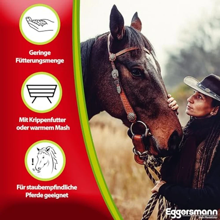Eggersmann Mein Pferdefutter Profi Bronchial Pellets, 1 kg - Ergänzungsfuttermittel mit Kräutern, Vitaminen & Mineralstoffen für staubempfindliche Pferde – Bild 3