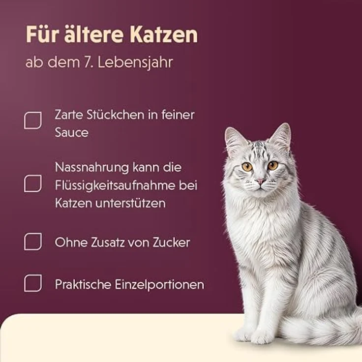 animonda vom Feinsten Senior Katzenfutter Geflügel+Ente in Sauce, 12 x 85g, hochwertige Nahrungsversorgung für Katzen ab 7 Jahren – Bild 4