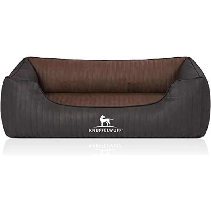 Knuffelwuff Tierbett Hundebett Outback, Orthopädisch, Memory Foam, Kunstleder, 25 cm hohe Seitenwände, rutschfester Dämmstoff, stylisches Design – Bild 3