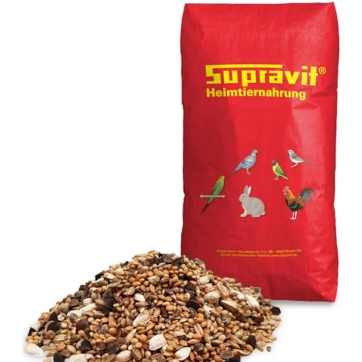Supravit Vogelfutter Großsittiche Spezial, 25kg leicht bekömmliches Sittich Futter ohne Sonnenblumenkerne, Alleinfutter für Ziervögel & Papageien – Bild 1