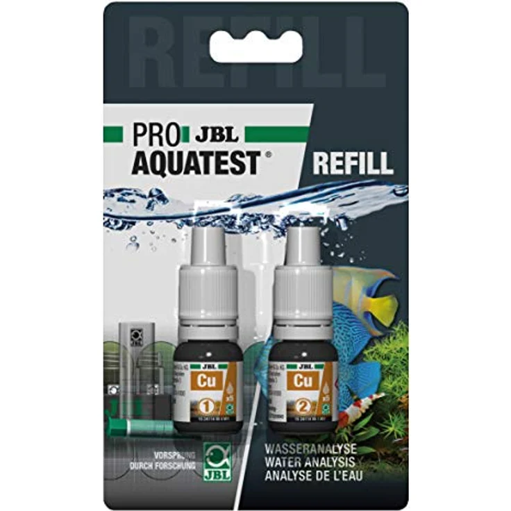JBL Aquarium-Wassertest ProAquaTest Cu, Kupfer Schnelltest für 50 Messungen, inkl. Reagenzien und Glasküvetten – Bild 2