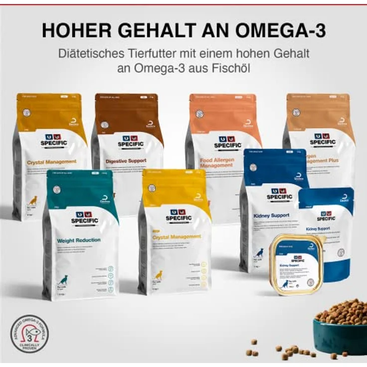 SPECIFIC® Kidney Support (FKD) 2kg, Trockenfutter für Katzen mit Omega-3 und Krillöl, reduzierter Proteingehalt zur Nierenentlastung für Erwachsene – Bild 4