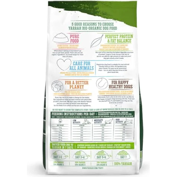 Yarrah Vega Vegetarisches Bio-Trockenfutter für Hunde, 10kg – 100% biologisch, frei von künstlichen Zusätzen, für alle Rassen und Altersgruppen – Bild 5