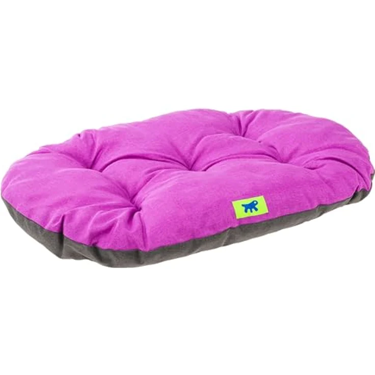 Ferplast Hundebett Relax, doppelseitiges Hundekissen aus Baumwolle, waschbar, 100 x 63 cm, violett – Bild 1