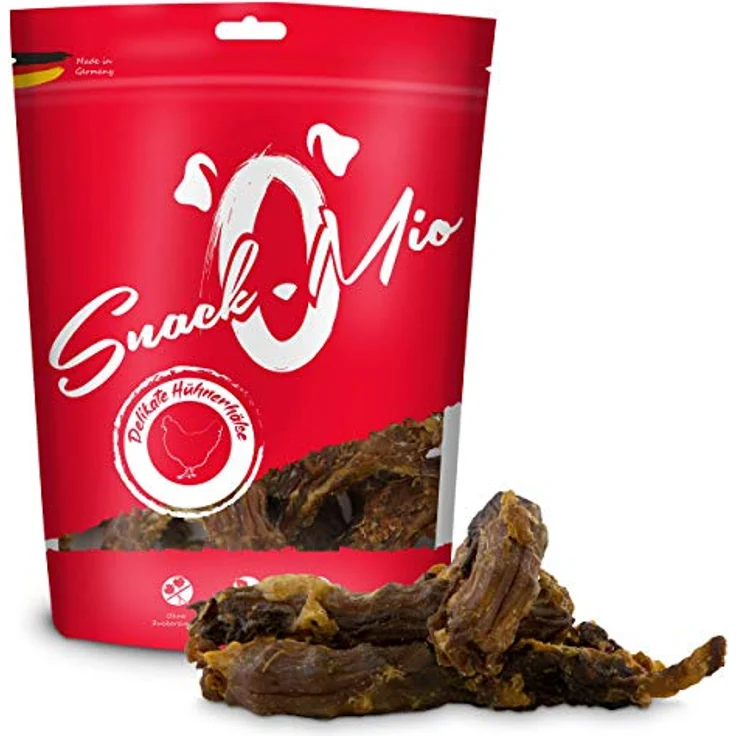 SNACKOMIO SnackOMio – Premium Hundesnack, getreidefreie Hühnerhälse, lufttrockene Naturbelohnung, 1 x 500 g – Bild 2