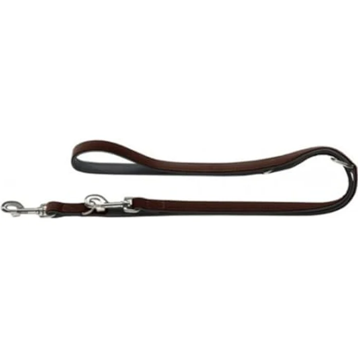 HUNTER SOFTIE Verstellbare Führleine für Hunde, Kunstleder, samtig, pflegeleicht, 2,0/200 cm, braun – Bild 2