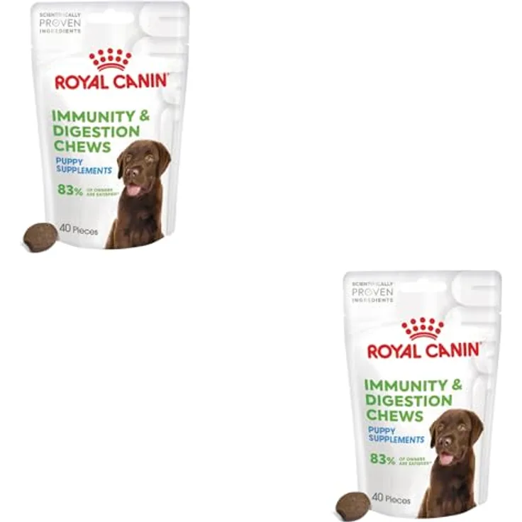ROYAL CANIN Immunity & Digestion Chews, Doppelpack 2 x 100 g, Ergänzungsfuttermittel für Welpen zur Unterstützung von Verdauung & Abwehrkräften