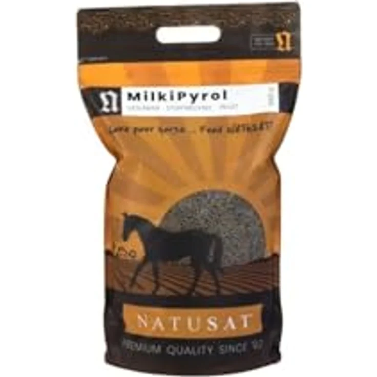 NATUSAT Milki Pyrol Pellets, Ergänzungsfutter für Pferde zur Unterstützung des Stoffwechsels, Cushing und KPU, mit Vitamin B12 und Biotin, 5000 g – Bild 1