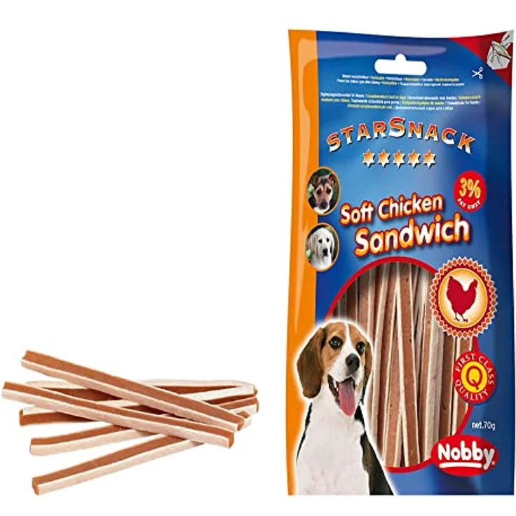 Nobby STARSNACK Soft Chicken Sandwich, Hundesnack aus natürlichen Rohstoffen, 375 g im Frischebeutel – Bild 4