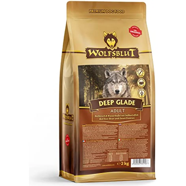 Wolfsblut Deep Glade Adult, 2kg Hunde-Trockenfutter mit getreidefreier Ernährung, Rothirsch und Süßkartoffeln – Bild 1