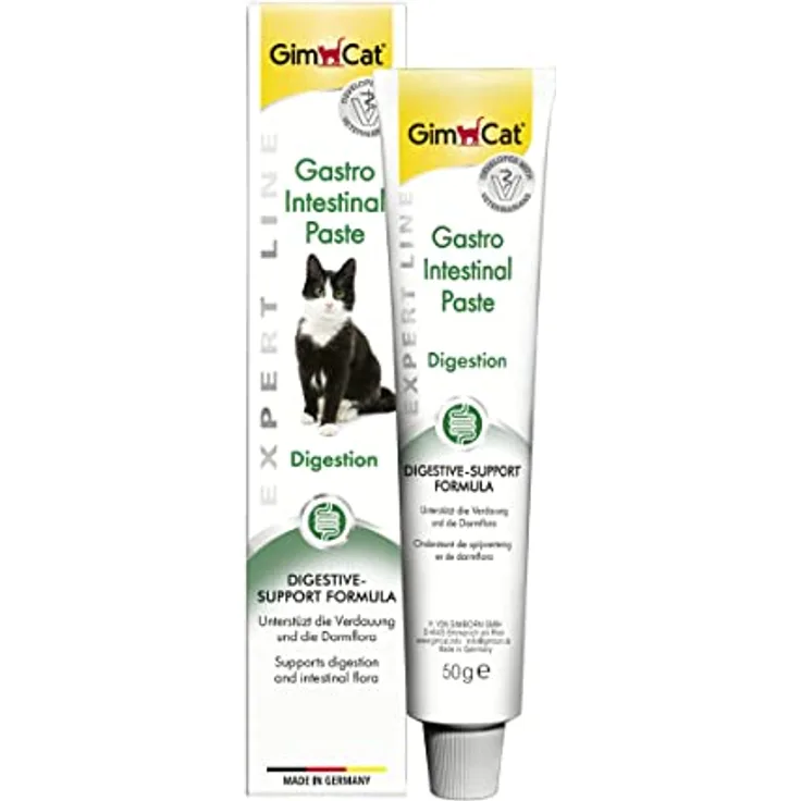 GimCat Gastro Intestinal Paste, Verdauungsfördernde Paste für Katzen mit Ulmenrinde, 50 g