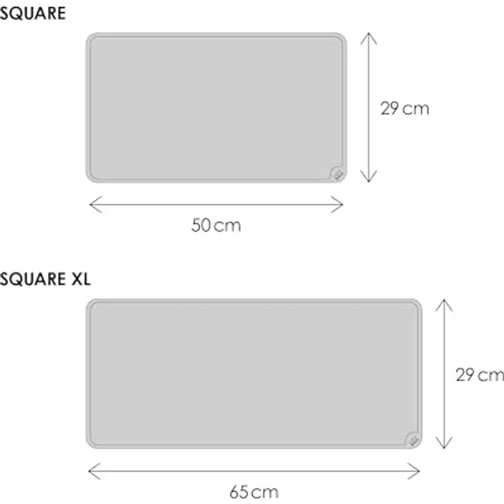 LucyBalu® Square XL Silikon Napfunterlage, 65 x 29 cm, spülmaschinenfest, rutschfest, FDA-zertifiziert, Anthrazit – Bild 5