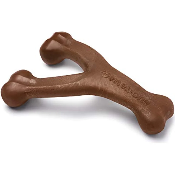 Benebone Wishbone Kauspielzeug für aggressive Kauer, mit echtem Erdnussgeschmack, Größe L, USA-made – Bild 1