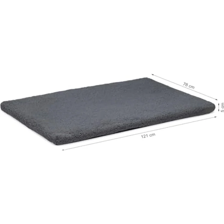 Beeztees Tierkissen Memory Foam Liegekissen Ito dunkelgrau, orthopädisches Hundekissen mit Sherpa-Fleece Material – Bild 2