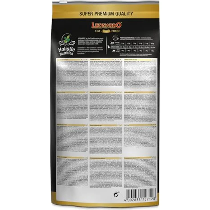 LEONARDO fresh Beef & Poultry, Trockenfutter mit 85% Frischfleisch für Katzen, 4kg, alleinfuttermittel für erwachsene Katzen ab 1 Jahr – Bild 2