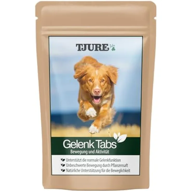 TJURE Tjure Gelenk Tabs, Hundefutter mit Glucosamin, MSM und Chondroitinsulfat zur Unterstützung der Gelenkgesundheit, 250g (ca. 70 Tabs)