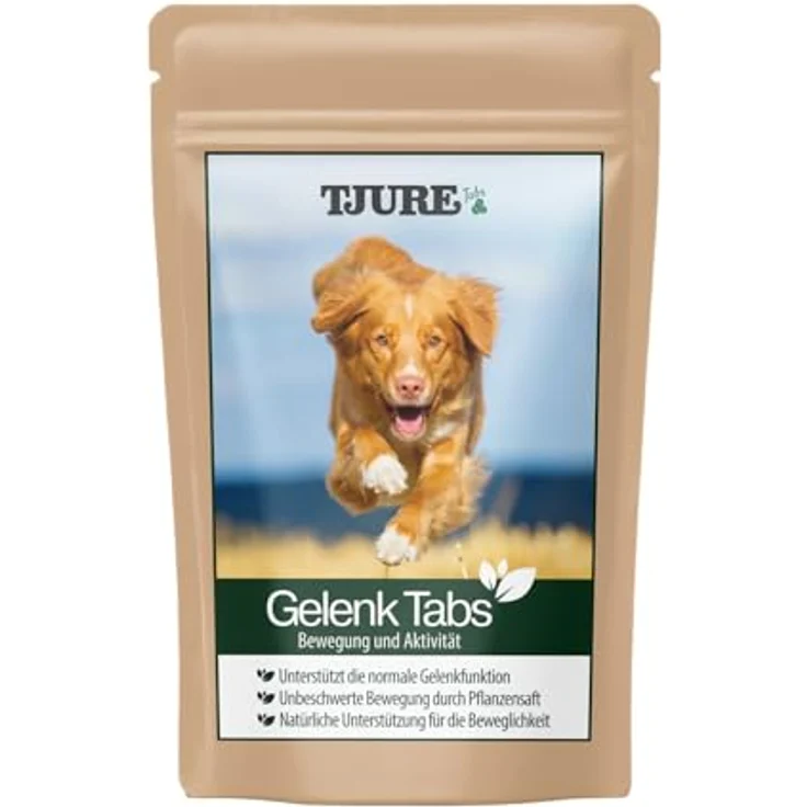 TJURE Tjure Gelenk Tabs, Hundefutter mit Glucosamin, MSM und Chondroitinsulfat zur Unterstützung der Gelenkgesundheit, 250g (ca. 70 Tabs) – Bild 1