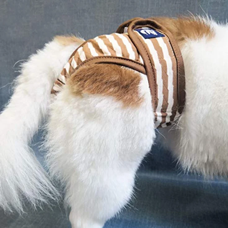 Namsan Hunde Windeln, 3 Stück Waschbare Schutzhosen für Hündinnen, L, Verstellbarer Taillenumfang für Urin Inkontinenz / Läufigkeit – Bild 4