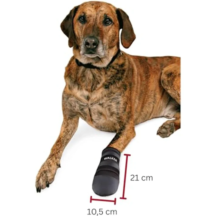 Trixie Pfotenschutz Walker Care, 2 Stück schwarz XXL schwarz – Bild 4