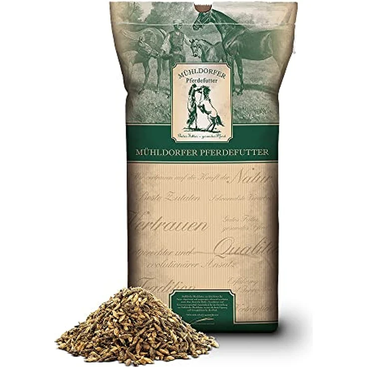 Mühldorfer Scottish Mash & Kräuter, Pferdefutter 15 kg, schmackhaft und stoffwechselanregend, ohne Zusatzstoffe, mit ätherischen Kräuterölen, für alle Pferde – Bild 1