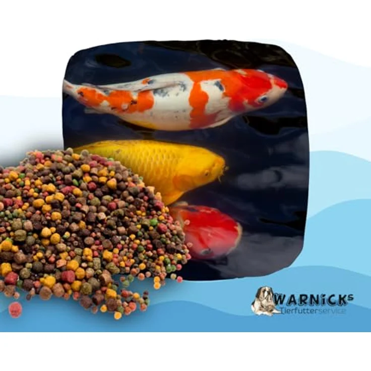 Warnick's Koifutter 10-Sorten-Mix, 6 mm für Koi, Goldfisch, Wels & Garnele, 5 kg - Stärkt Farben & Immunsystem – Bild 4