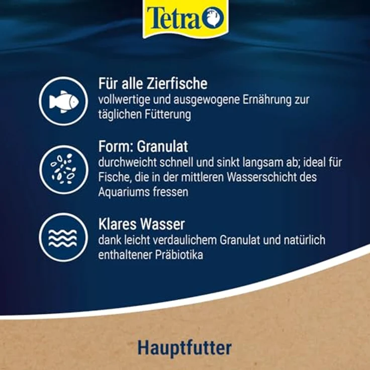 Tetra TetraMin Granules, langsam absinkendes Fischfutter für Zierfische in der mittleren Wasserschicht, 250 ml Dose – Bild 4