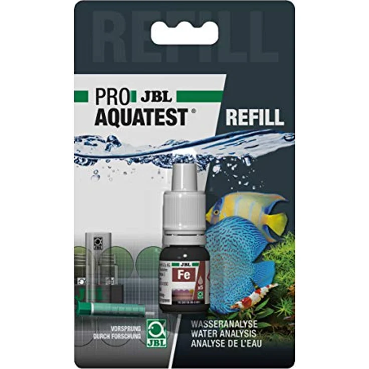 JBL Wassertest-Nachfüller ProAquaTest Fe, Nachfüllreagenz für Eisenwerte in Süß-/Meerwasser und Teichen, 1 Stück – Bild 2
