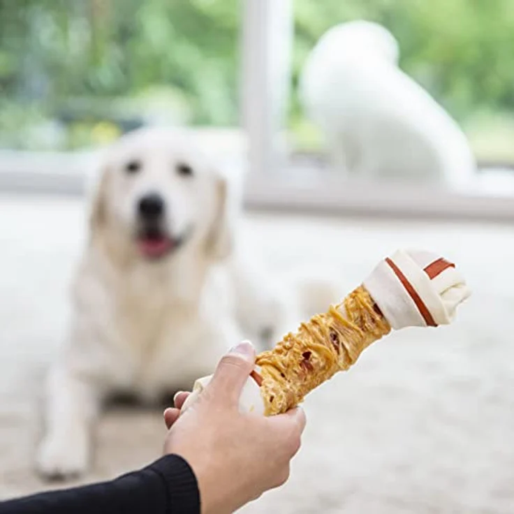 8in1 Triple Flavour Kauknochen L, Hundesnack für große Hunde, 3 x 85 g, hochproteinreich und zäh für anhaltenden Kauspaß – Bild 7