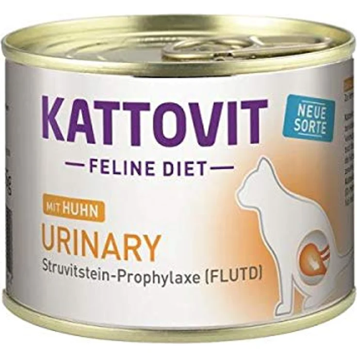 Kattovit Urinary Dose 185 g, Diät-Nassfutter für Katzen zur Verringerung von Struvitsteinen, Huhn, Sparpaket (12 x 185 g) – Bild 2