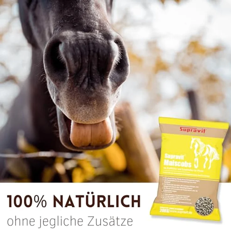 Supravit Maiscobs 20kg, energiereiches Kraftfutter für Pferde zur Gewichtszunahme und Beruhigung temperamentvoller Tiere – Bild 4