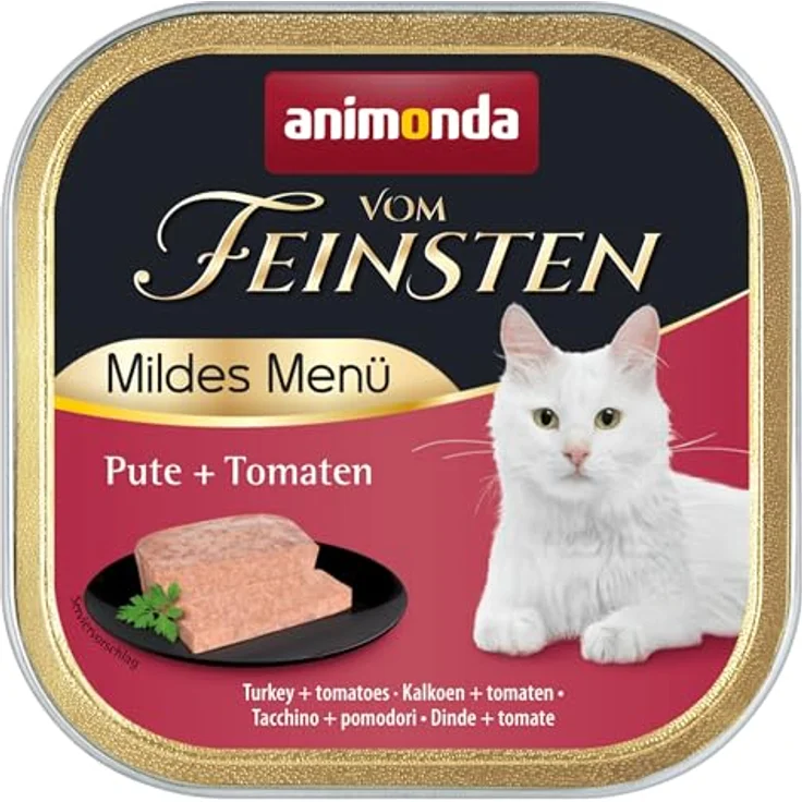 animonda vom Feinsten Mildes Menü Milde Vielfalt, getreidefreies Katzenfutter nass mit Putenfleisch, 32 x 100g, leicht verdaulich ohne Zucker – Bild 2