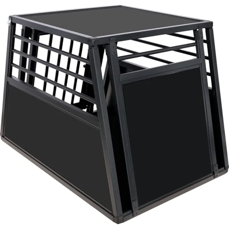 Kerbl Pet Alu-Transportbox Vacation, eintürig, für Hunde, Graphit, 92x65x65,5cm, mit Anti-Rutsch-Teppich und einfacher Reinigung – Bild 2