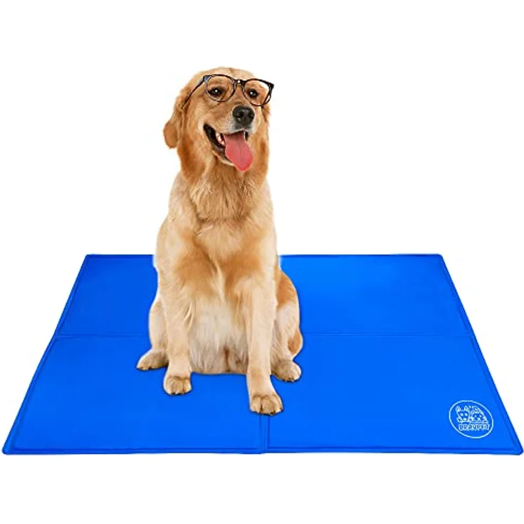 Bravpet Kühlmatte für Haustiere, Selbstkühlendes Pad für Katzen und Hunde, XXL 96 x 81 cm, komfortabel und langlebig, hohe Sicherheit – Bild 1