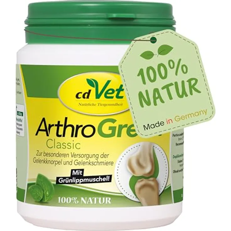 cdVet ArthroGreen Classic, Hundefutter mit neuseeländischer grünlippiger Zuchtmuschel zur Gelenk- und Muskelunterstützung, 70 g