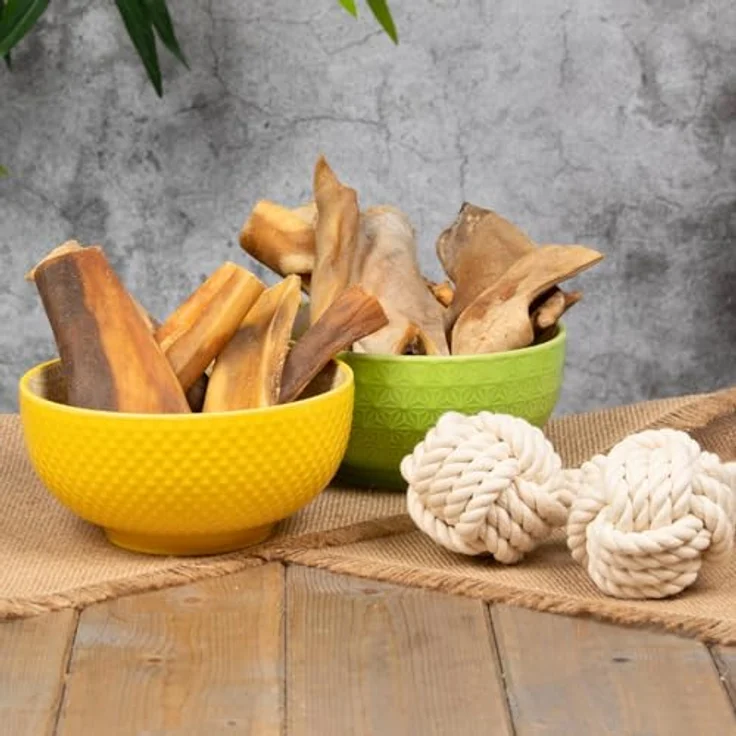 Lyra Pet® Rinderkopfhaut Kausnack für Hunde, 1 kg, goldbraun, fettarm und nährstoffreich, schonend getrocknet – Bild 5