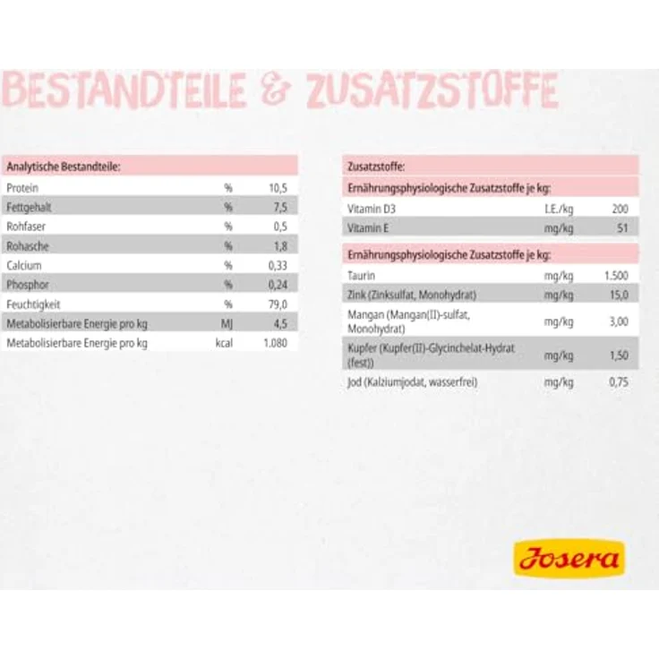 Josera Kitten Beef, Nassfutter für heranwachsende Katzen bis 1 Jahr mit 70% Rind und Huhn, 12x100 g – Bild 5