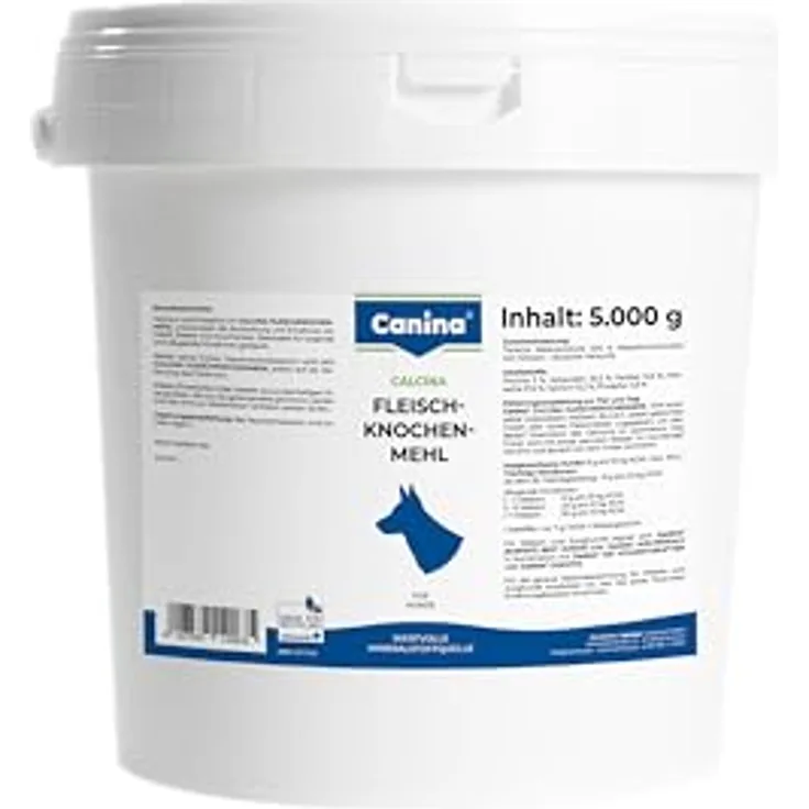 Canina Knochenmehl Vet, mineralisches Einzelfuttermittel für Hunde, 5000 Gramm (5 kg)