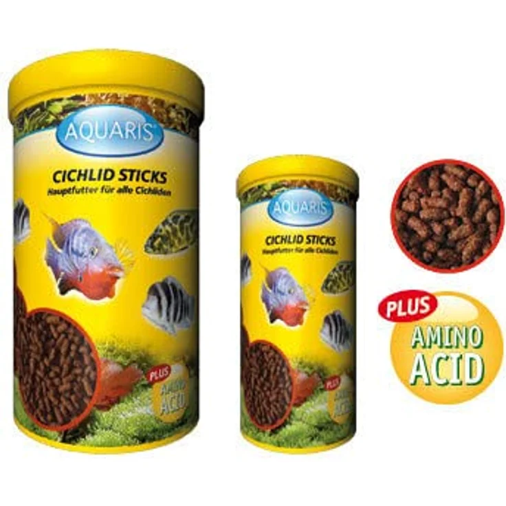 Aquaris Cichlid Sticks, 145 g Cichliden Futter für gesundes Wachstum und starkes Immunsystem, ideal für gemischt fressende Buntbarsche – Bild 3