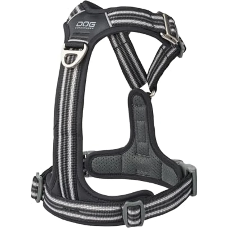 DOG Copenhagen Comfort Walk Air 3.0 Hundegeschirr, Ergonomisches Design mit reflektierendem Besatz, Schwarz, XS – Bild 2