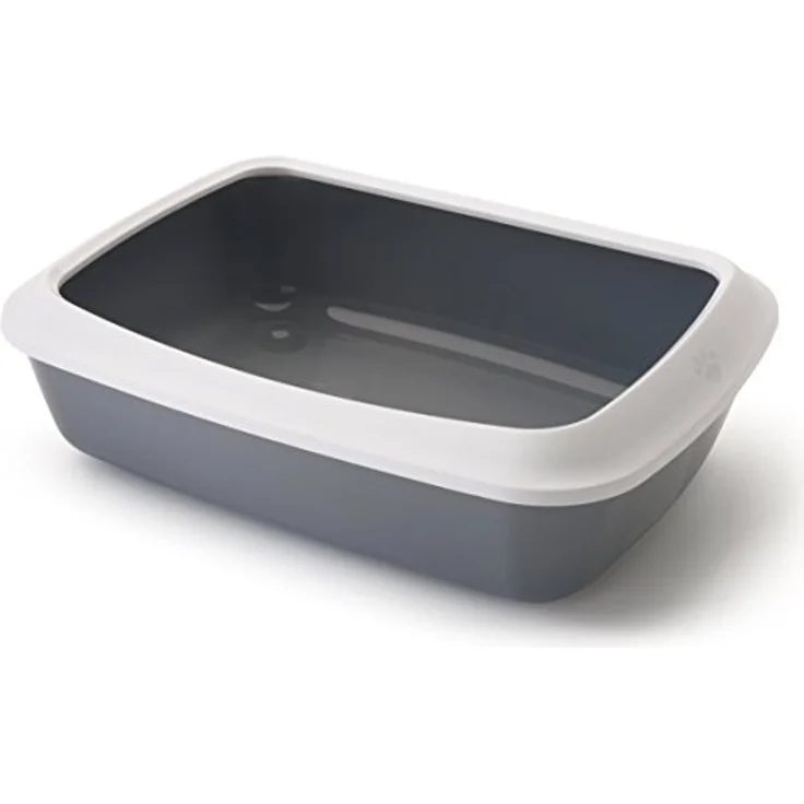 Katzentoilette mit Rand "Iriz" grau 42 x 30,5 x 10 cm – Bild 2